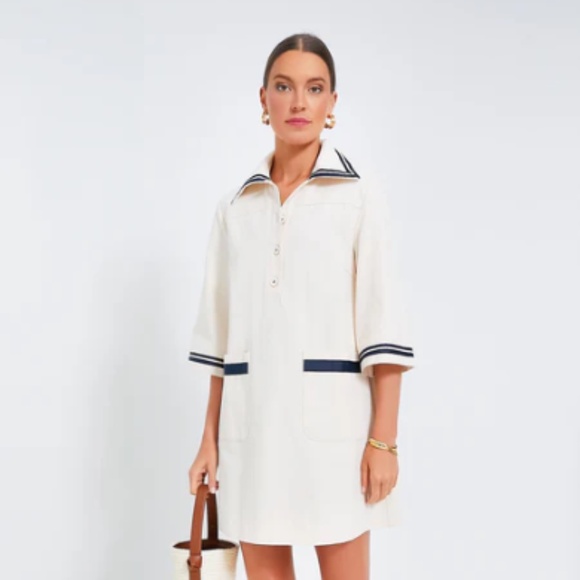 Tuckernuck Pomander Place Gardenia Hart Shirt Dress (S) - Picture 1 of 6